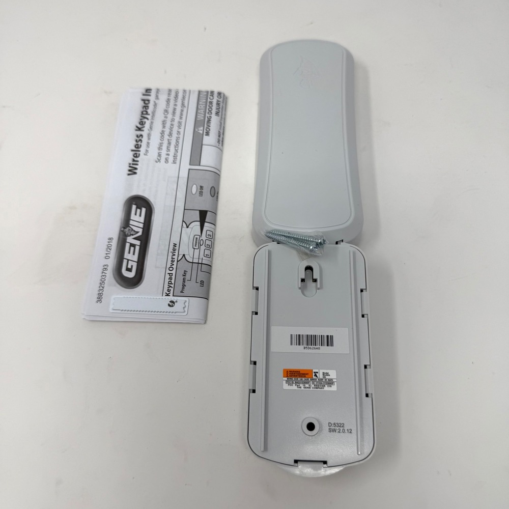 Genie Wireless Keypad Entry System‎ GK-R 37332R Intellicode Garage Door Opener
